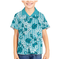 Mokihana Maile Ilima Leis Paniolo Palaka Family Matching Mermaid Dress and Hawaiian Shirt Hawaiian Polu Opa Spirit LT9 - Polynesian Pride