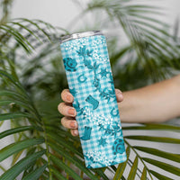 Mokihana Maile Ilima Leis Paniolo Palaka Skinny Tumbler Hawaiian Polu Opa Spirit - Polynesian Pride