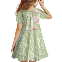 Leaf Green Hawaii Anthurium Plumeria Lei Family Matching Mermaid Dress and Hawaiian Shirt LT9 - Polynesian Pride
