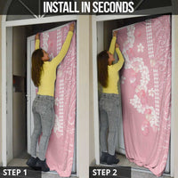Soft Pink Hawaii Anthurium Plumeria Lei Door Cover