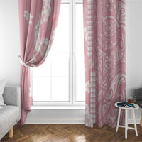 Soft Pink Hawaii Anthurium Plumeria Lei Window Curtain