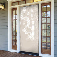 Suede Beige Hawaii Anthurium Plumeria Lei Door Cover