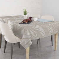 Suede Beige Hawaii Anthurium Plumeria Lei Tablecloth
