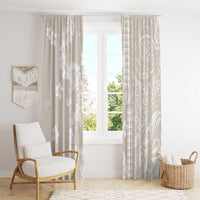 Suede Beige Hawaii Anthurium Plumeria Lei Window Curtain