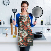 Hawaii Tartan With Hibiscus Apron Polynesian Pattern Vintage
