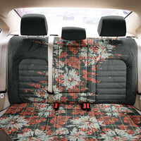 Hawaii Tartan With Hibiscus Back Car Seat Cover Polynesian Pattern Vintage