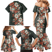 Hawaii Tartan With Hibiscus Family Matching Mermaid Dress and Hawaiian Shirt Polynesian Pattern Vintage LT9 - Polynesian Pride