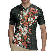 Hawaii Tartan With Hibiscus Rugby Jersey Polynesian Pattern Vintage