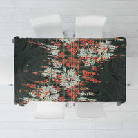 Hawaii Tartan With Hibiscus Tablecloth Polynesian Pattern Vintage