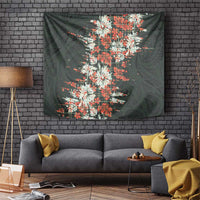 Hawaii Tartan With Hibiscus Tapestry Polynesian Pattern Vintage