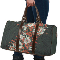 Hawaii Tartan With Hibiscus Travel Bag Polynesian Pattern Vintage