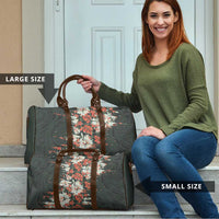 Hawaii Tartan With Hibiscus Travel Bag Polynesian Pattern Vintage