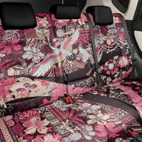 Japanese Hawaiian Crane Back Car Seat Cover Soft Pink Tapa Patchwork Pattern