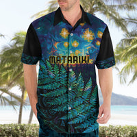 Matariki Te Tau Hou Maori Hawaiian Shirt New Zealand Silver Fern Night Starry Sky LT9 - Polynesian Pride