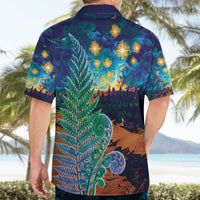 Personalised New Zealand Matariki Art Star Hawaiian Shirt Koru Fern Night Starry Sky LT9 - Polynesian Pride