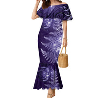 New Zealand Matariki Mermaid Dress Purple Milky Way Stars Night Sky LT9 Women Purple - Polynesian Pride