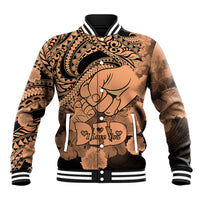 Polynesian Pride Happy Father Day Baseball Jacket I Love You Dad - Polynesian Tribal Nude LT9 Unisex Nude - Polynesian Pride