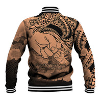 Polynesian Pride Happy Father Day Baseball Jacket I Love You Dad - Polynesian Tribal Nude LT9 - Polynesian Pride