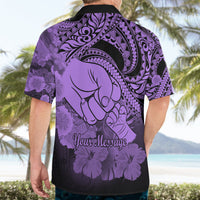 Personalised Polynesian Pride Happy Father Day Hawaiian Shirt I Love You Dad - Polynesian Tribal Purple LT9 - Polynesian Pride