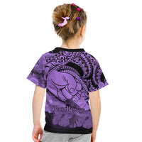 Personalised Polynesian Pride Happy Father Day Kid T Shirt I Love You Dad - Polynesian Tribal Purple LT9 - Polynesian Pride