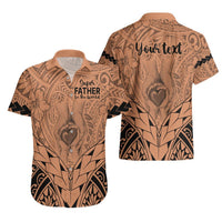 Personalised Polynesian Father's Day Gift For Dad Hawaiian Shirt Super Father In The World - Nude Polynesian Pattern LT9 - Polynesian Pride