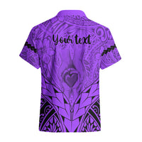Personalised Polynesian Father's Day Gift For Dad Hawaiian Shirt Super Father In The World - Purple Polynesian Pattern LT9 - Polynesian Pride