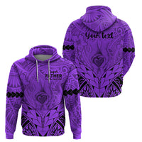 Custom Polynesian Fathers Day Gift For Dad Hoodie Super Father In The World Purple Polynesian Pattern LT9 - Polynesian Pride