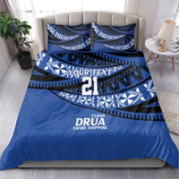 Fiji Rugby Pacific Custom Bedding Set Pasifika Tapa Pattern
