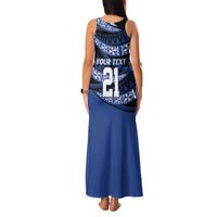Fiji Rugby Pacific Custom Family Matching Tank Maxi Dress and Hawaiian Shirt Pasifika Tapa Pattern
