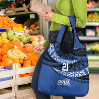 Fiji Rugby Pacific Custom Grocery Bag Pasifika Tapa Pattern