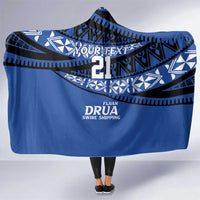 Fiji Rugby Pacific Custom Hooded Blanket Pasifika Tapa Pattern