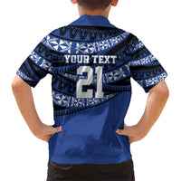 Fiji Rugby Pacific Custom Kid Hawaiian Shirt Pasifika Tapa Pattern