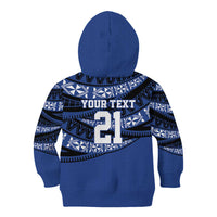 Fiji Rugby Pacific Custom Kid Hoodie Pasifika Tapa Pattern