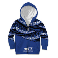 Fiji Rugby Pacific Custom Kid Hoodie Pasifika Tapa Pattern