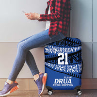 Fiji Rugby Pacific Custom Luggage Cover Pasifika Tapa Pattern