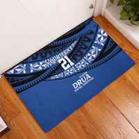 Fiji Rugby Pacific Custom Rubber Doormat Pasifika Tapa Pattern