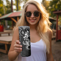 White Hawaiian Kakau Turtle Skinny Tumbler Polynesian Tribal LT9 - Polynesian Pride
