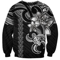 Hawaiian Tribal Sweatshirt Polynesian Kakau Turtle - White LT9 Unisex White - Polynesian Pride