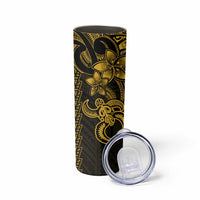 Yellow Hawaiian Kakau Turtle Skinny Tumbler Polynesian Tribal
