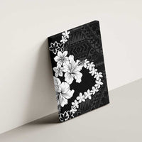 American Samoa Lotu Tamaiti Canvas Wall Art White Sunday Plumeria Black Vibe LT9 - Polynesian Pride