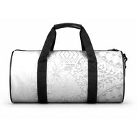 American Samoa Lotu Tamaiti Duffle Bag White Sunday Plumeria White Vibe
