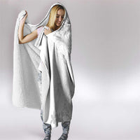 American Samoa Lotu Tamaiti Hooded Blanket White Sunday Plumeria White Vibe LT9 - Polynesian Pride