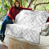 American Samoa Lotu Tamaiti Quilt White Sunday Plumeria White Vibe LT9 - Polynesian Pride