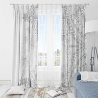 American Samoa Lotu Tamaiti Window Curtain White Sunday Plumeria White Vibe