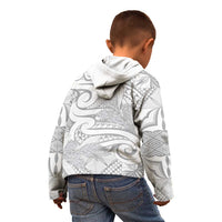 Lotu Tamaiti Samoa Siapo Kid Hoodie White Sunday With Teuila Torch Ginger