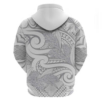 Lotu Tamaiti Samoa Siapo Zip Hoodie White Sunday With Teuila Torch Ginger