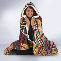 Vintage Samoa Siapo Hooded Blanket With Teuila Torch Ginger LT9 - Polynesian Pride