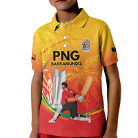 Custom Cricket PNG East Asia-Pacific Kid Polo Shirt Papua New Guinea Rise to Power - Polynesian Pride