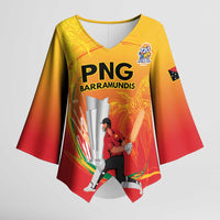 Custom Cricket PNG East Asia-Pacific Kimono Sleeve Blouse Papua New Guinea Rise to Power - Polynesian Pride