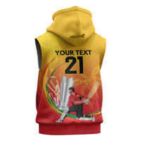 Custom Cricket PNG East Asia-Pacific Sleeveless Hoodie Papua New Guinea Rise to Power - Polynesian Pride